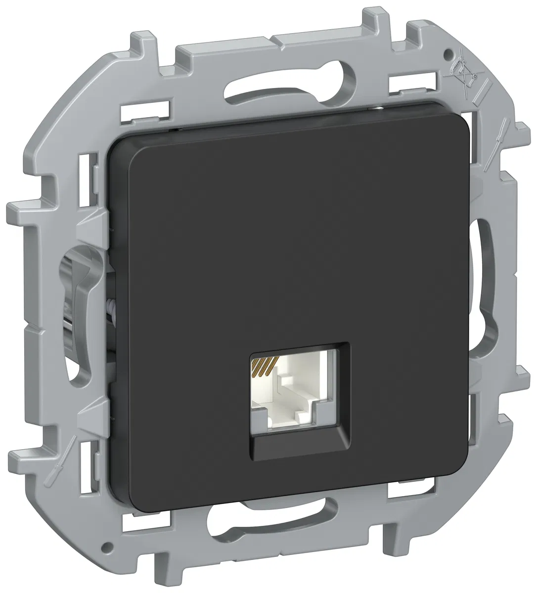 IEKINSPIRIA Розетка телефонная RJ11 6731091 черный матовый IEK