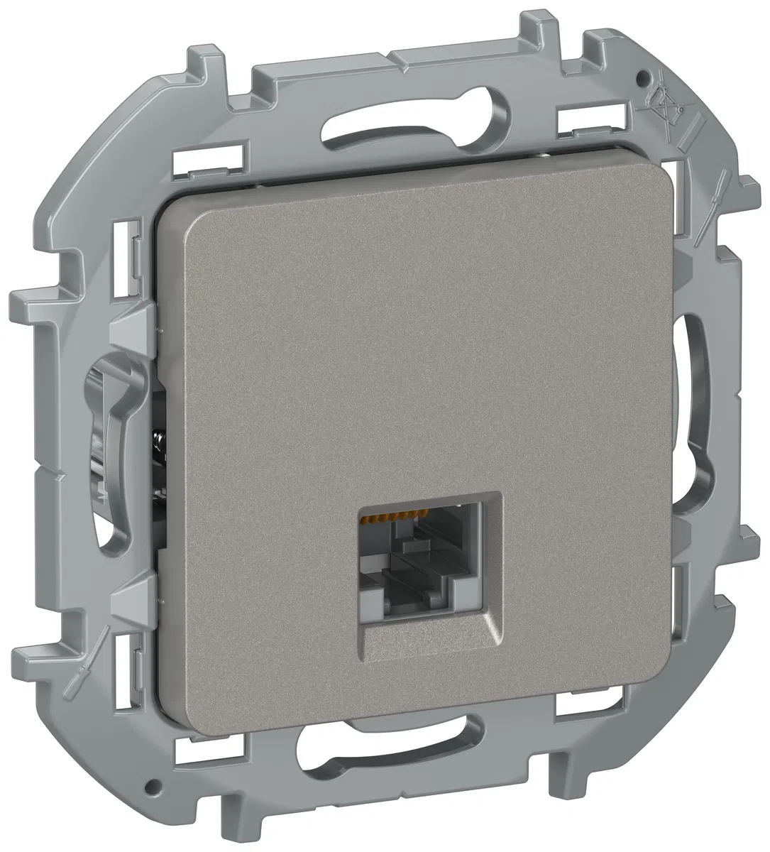 IEKINSPIRIA Розетка компьютерная RJ45 категория 5Е UTP 6731171 дымчатый IEK