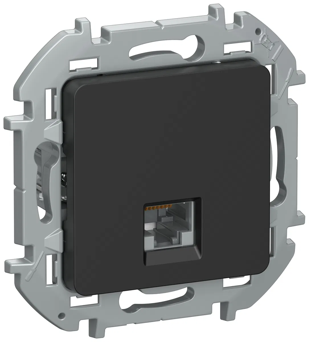 IEKINSPIRIA Розетка компьютерная RJ45 категория 6 UTP 6732191 черный матовый IEK
