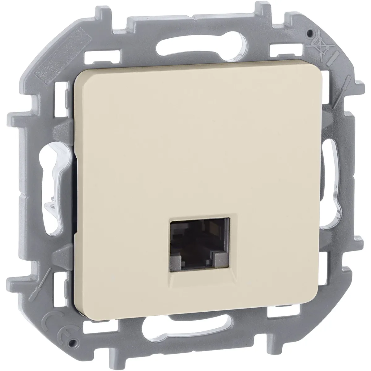 INSPIRIA Розетка компьютерная RJ45 категория 6 UTP слоновая кость