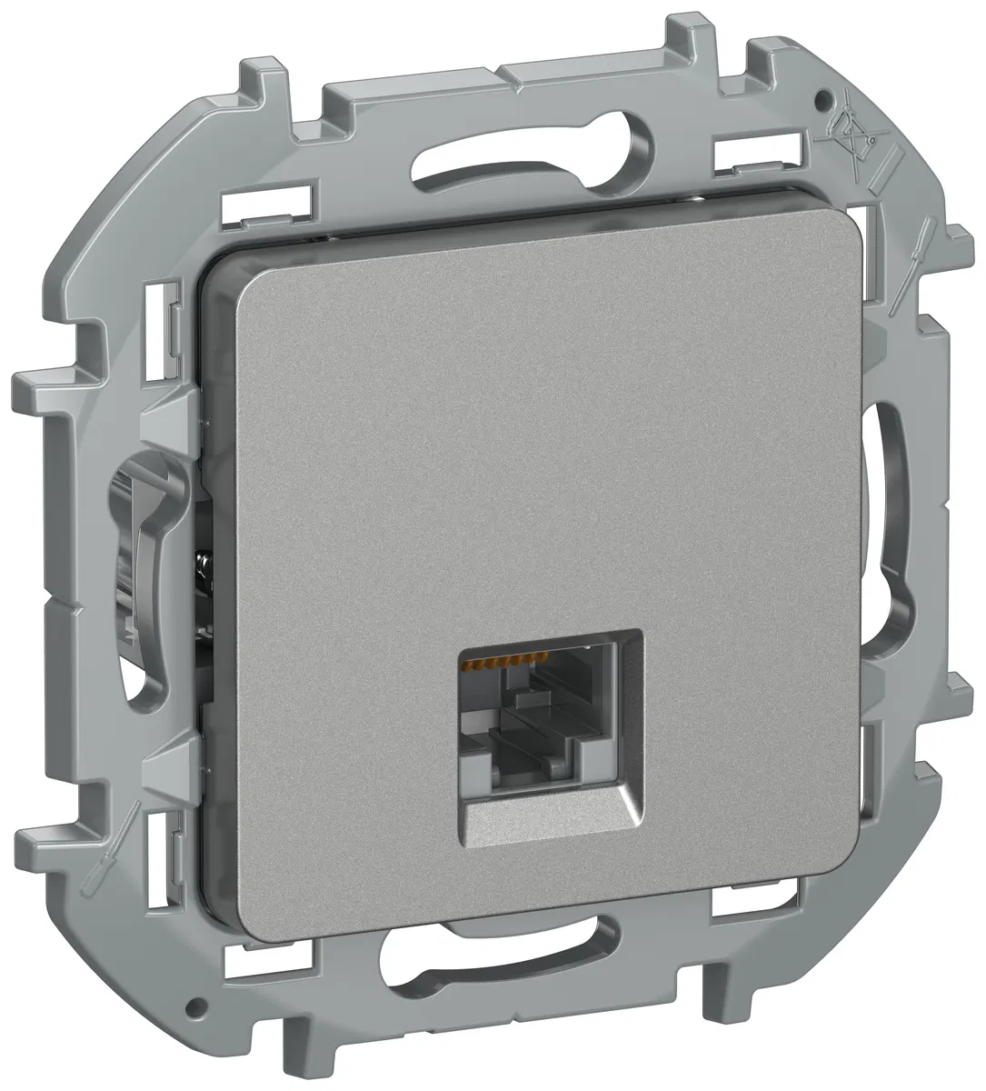 IEKINSPIRIA Розетка компьютерная RJ45 категория 6 UTP 6738321 алюминий IEK