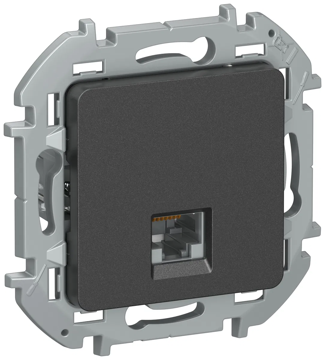 IEKINSPIRIA Розетка компьютерная RJ45 категория 6 UTP 6738331 антрацит IEK