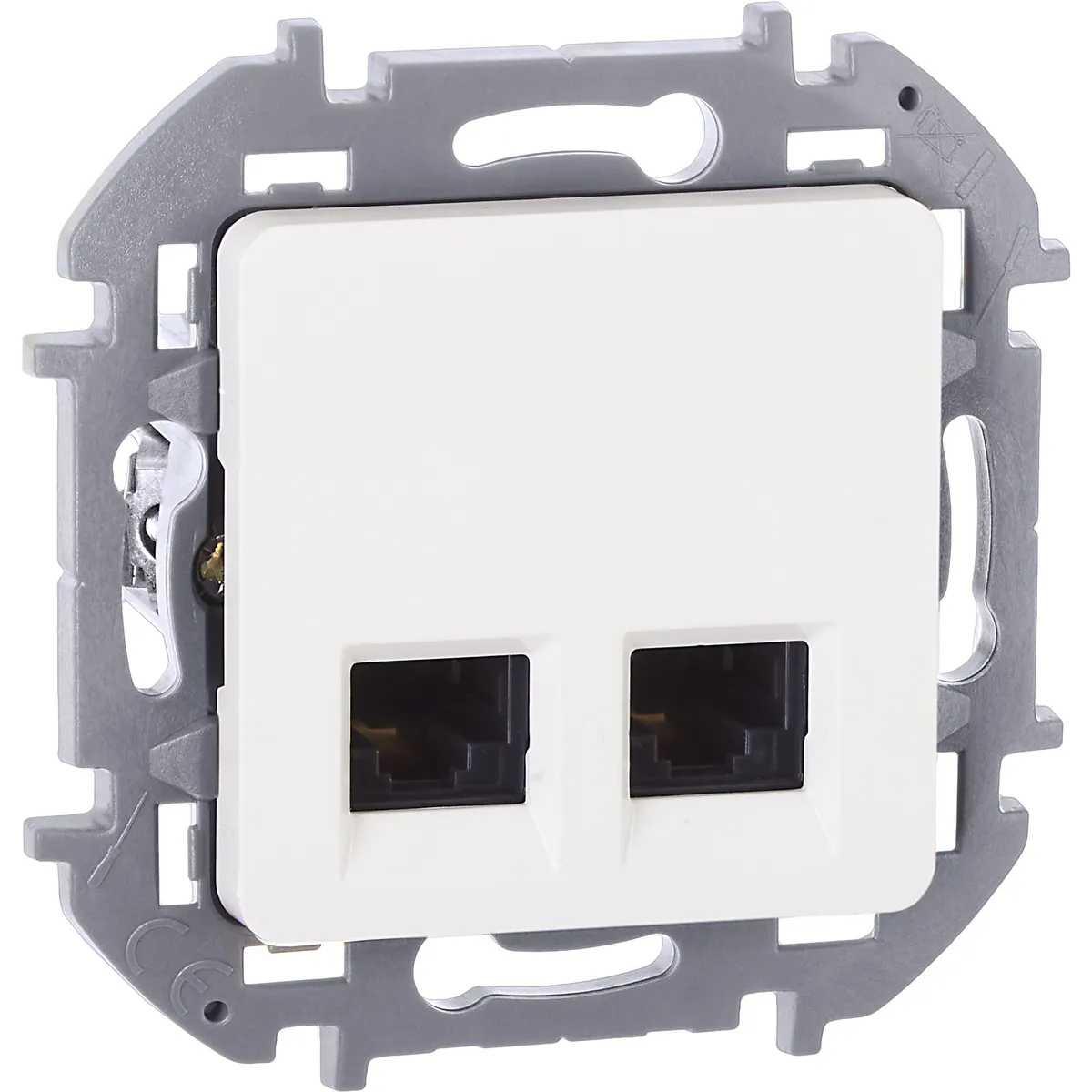 INSPIRIA Розетка компьютерная двойная RJ45 категория 5Е UTP белый
