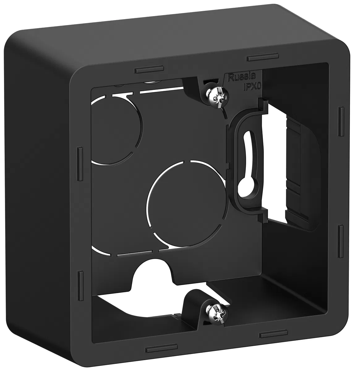 IEKINSPIRIA Surface mount box 1-gang 6739891 matte black IEK