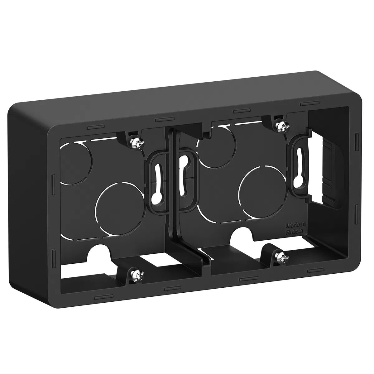 IEKINSPIRIA Surface mount box 2-gang 6739991 matte black IEK