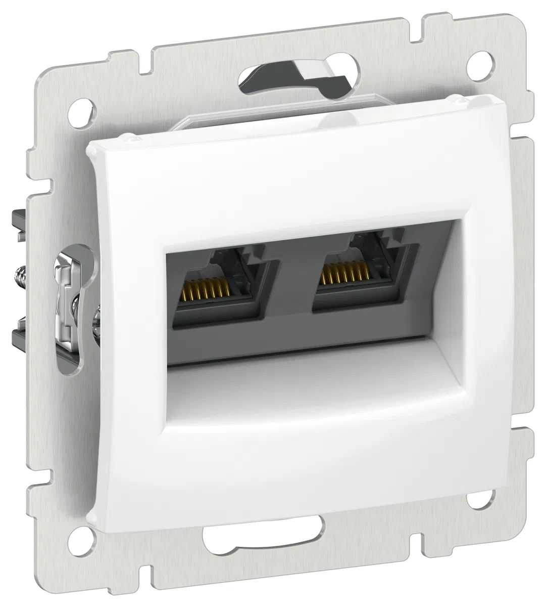 IEKVALENA Розетка компьютерная двойная RJ45 категория 5Е UTP 6942921 белый IEK
