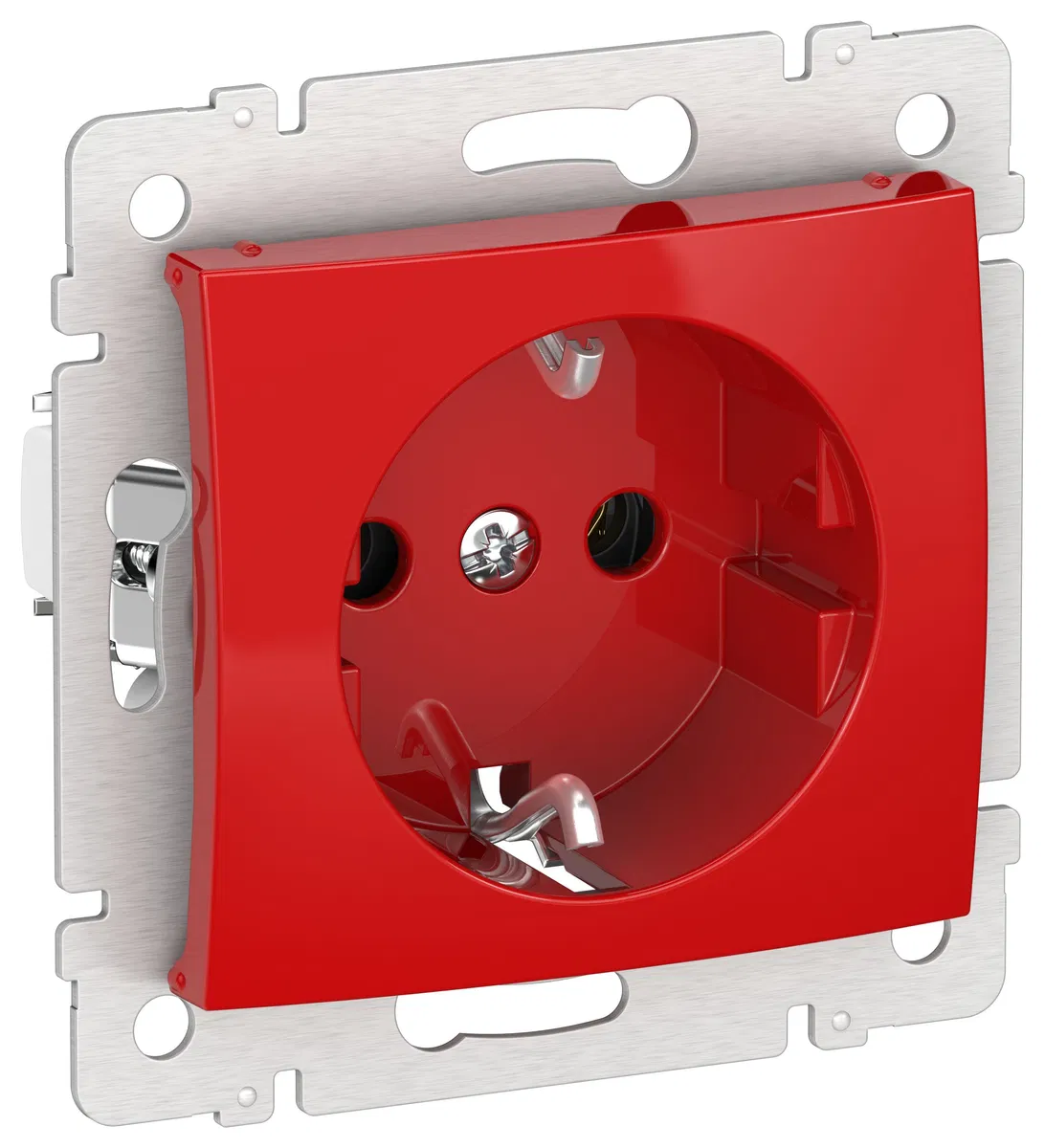 IEKVALENA Single socket with grounding and safety shutters 16A 6943271 red IEK