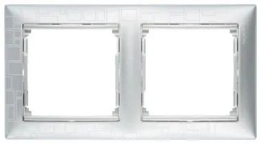 VALENA DIY Рамка 2местная алюминий матовый 694354 IEK