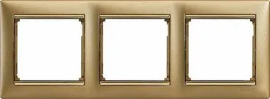 VALENA DIY Рамка 3-местная золото матовое 694361 IEK