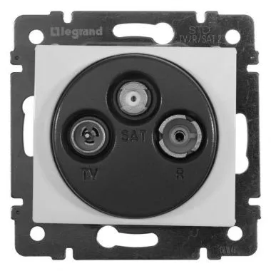 VALENA DIY Розетка TV-FM-SAT тип звезда алюминий 694375 IEK
