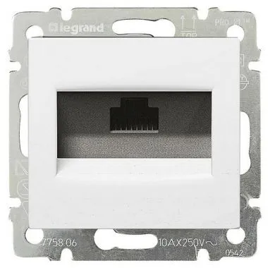 VALENA DIY Розетка телефонная с рамкой RJ11 белый 695336 IEK