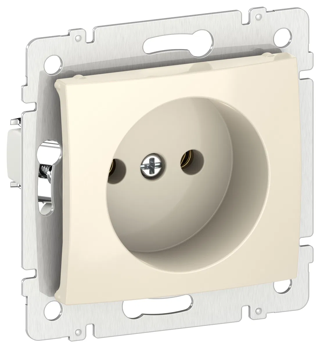 IEKVALENA Socket 1-gang without grounding without protective shutters 16A 6956111 ivory IEK
