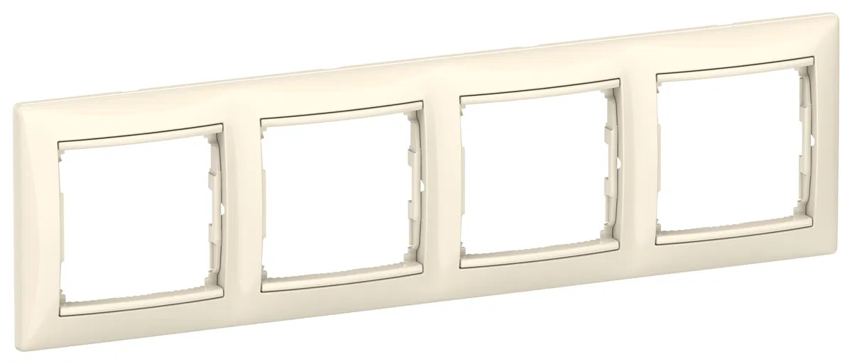 IEKVALENA 4-gang frame 6956341 ivory IEK