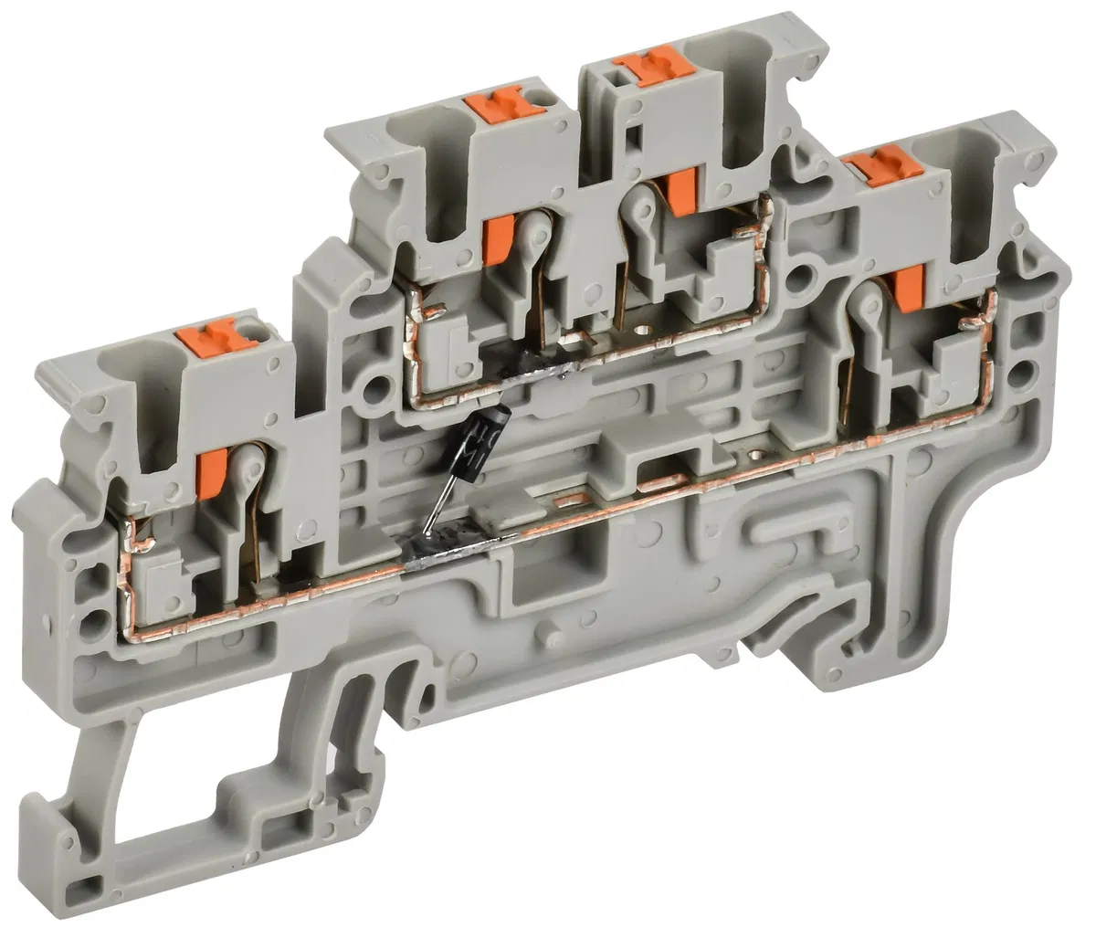 ARMAFIX Колодка клеммная CPDL2.5(E)D2 2х-уровневая с встроенным диодом IEK AF-CT23-07-22-K03-012