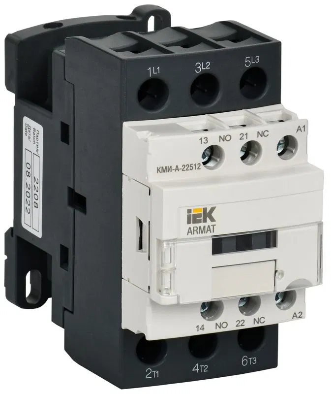 Контактор КМИ-А-22512 LC1D 25А кат. 110В AC 1НО+1НЗ AC-3 IEK AR-ACC-21-025-110-11