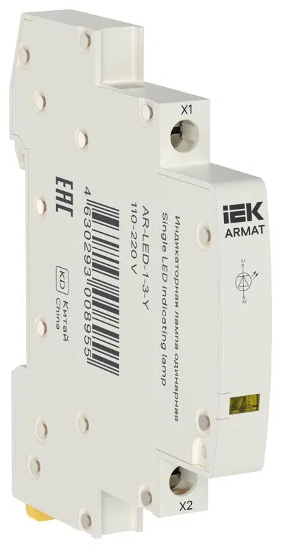 Лампа индикаторная одинарная LED 110-220В DC желт. ARMAT IEK AR-LED-1-3-Y