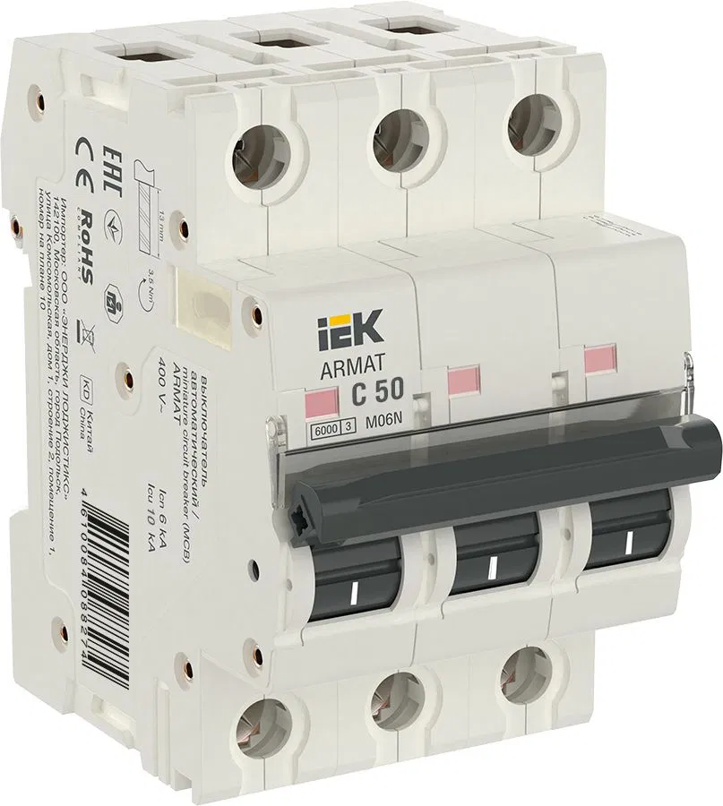 ARMAT Автоматический выключатель M06N 3P C 50А IEK AR-M06N-3-C050