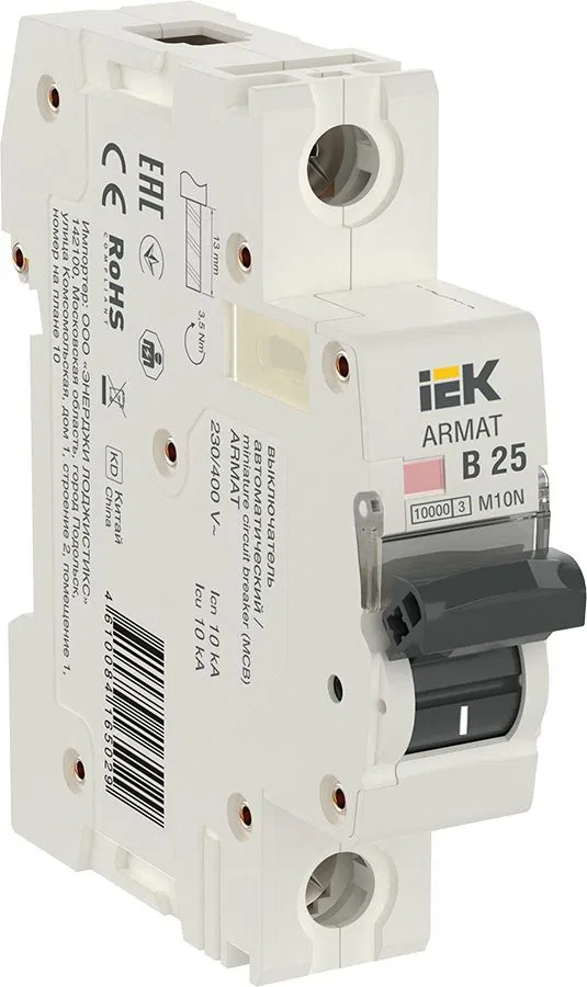 ARMAT Автоматический выключатель M10N 1P B 25А IEK AR-M10N-1-B025