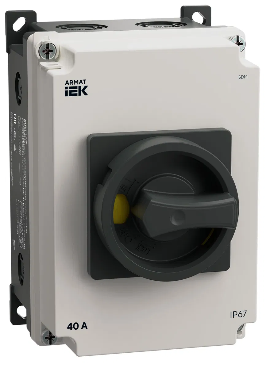 ARMAT 断路开关-隔离开关 SDM 3P 40A，IP67 塑料外壳 IEK AR-SDM-21-040