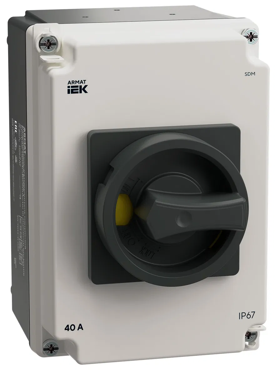 ARMAT SDM 3P 40A Switch-disconnector in aluminum box IP67 IEK AR-SDM-31-040