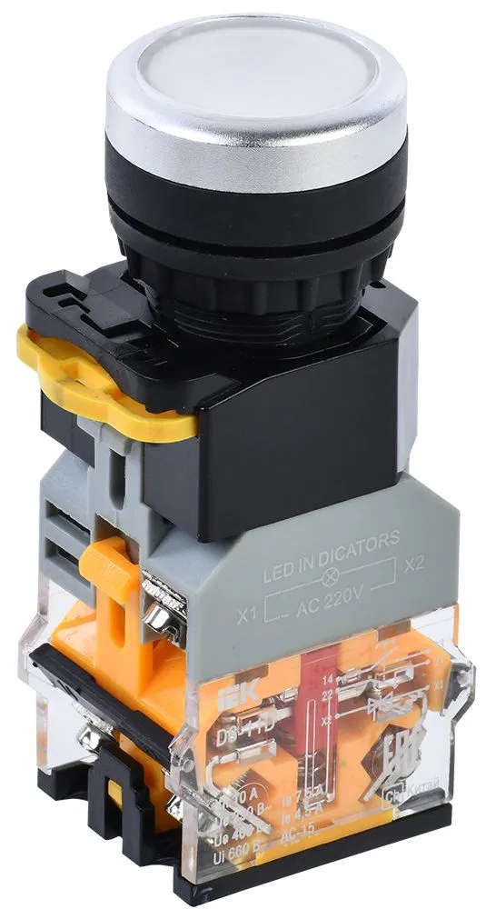 D8-11D d=22mm 1NO+1NC 带灯按钮 白色 IEK BBT30-11D-3-12-K01