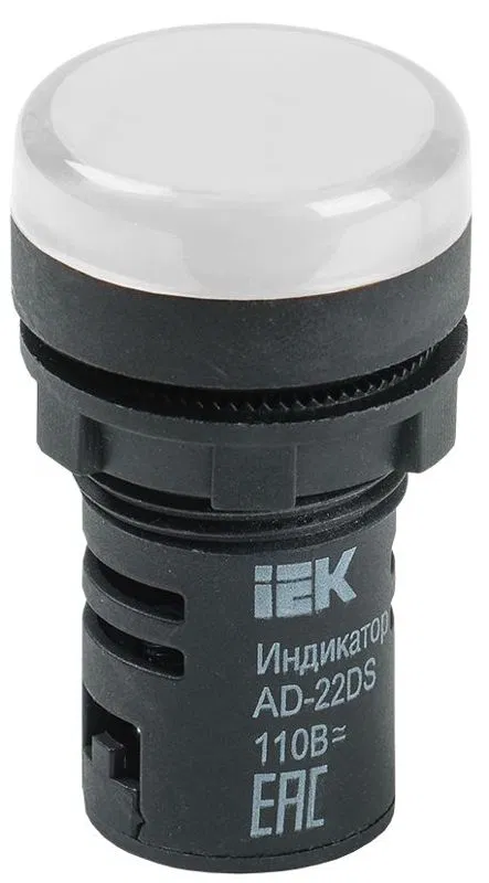 Лампа светосигнальная AD22DS d22мм 12В AC/DC бел. KARAT IEK BLS10-ADDS-012-K01