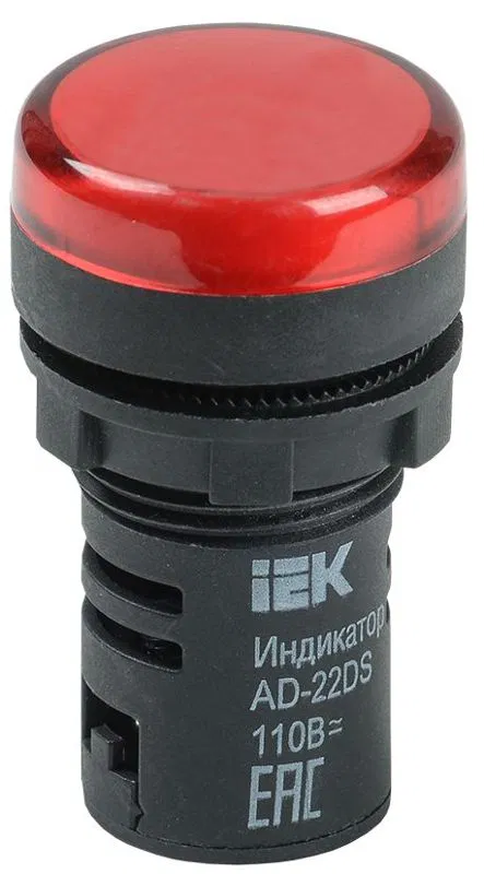 Лампа светосигнальная AD22DS d22мм 36В AC/DC красн. KARAT IEK BLS10-ADDS-036-K04