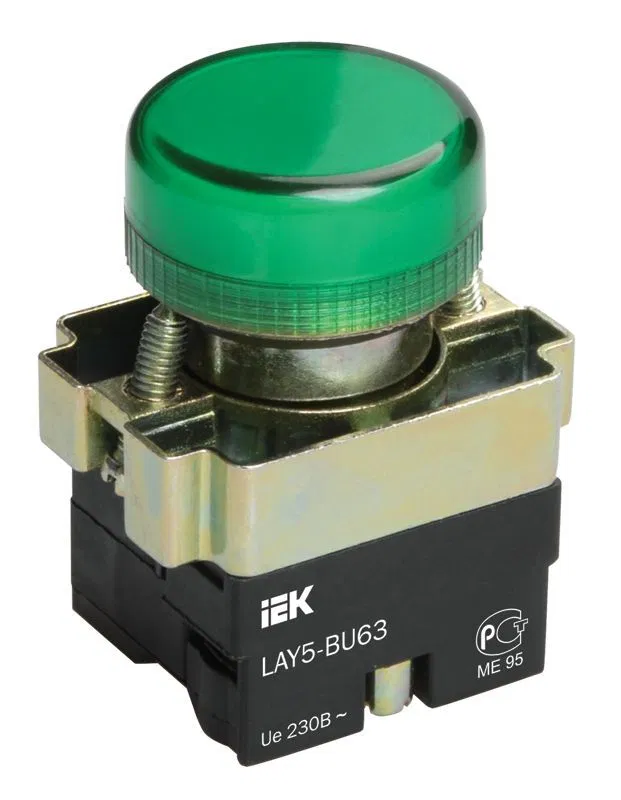Индикатор светосигнальный LAY5-BU63 d22мм 230В зел. KARAT IEK BLS50-BU-K06