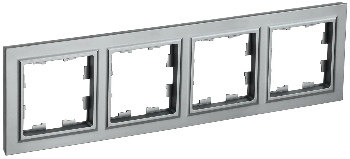 BRITE Рамка 4-местная РУ-4-БрС сталь IEK BR-M42-K46
