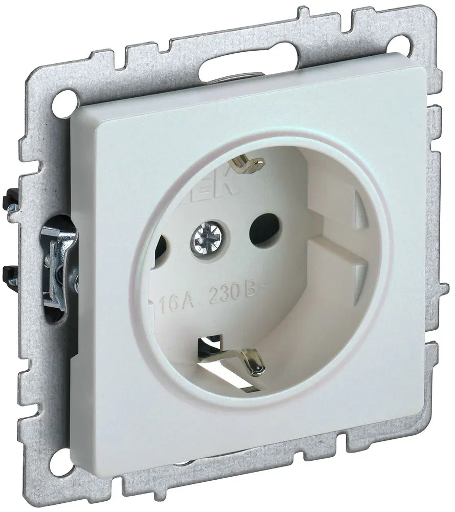 BRITE Socket Outlet 1-gang with Earthing without Shutters 16A RS11-1-0-BrZh pearl IEK BR-R11-16-K36