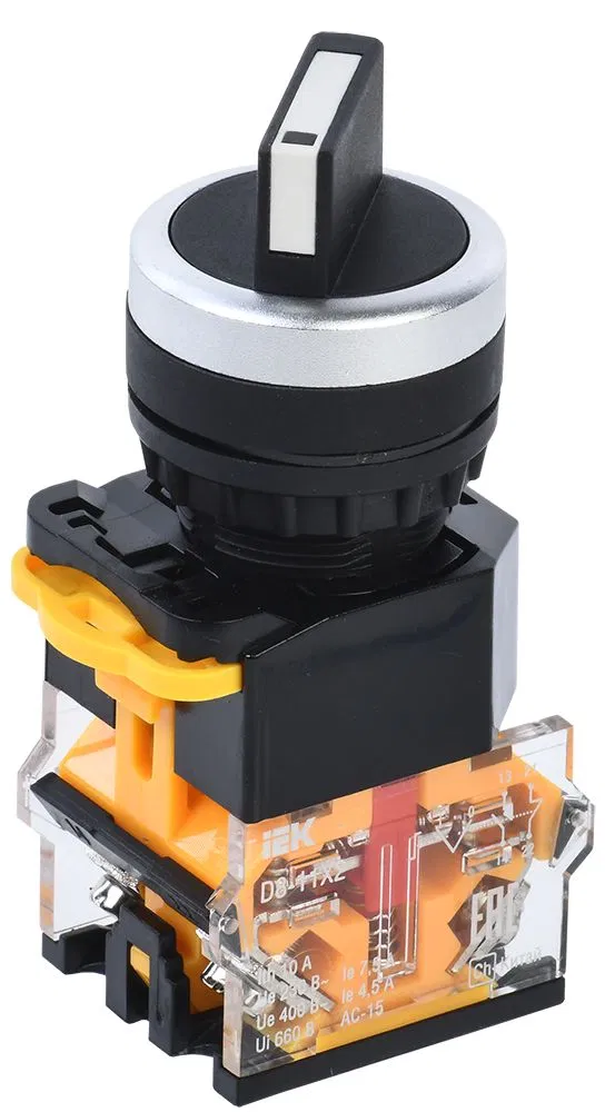 Selector switch D8-11X2 2 positions 1NO+1NC black IEK BSW30-11X2-3-24-2-K02