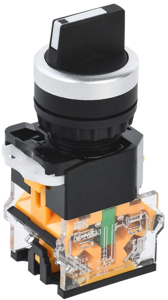 Переключатель D8-20X33 на 3 положения 2NO черный IEK BSW30-20X33-4-24-2-K02