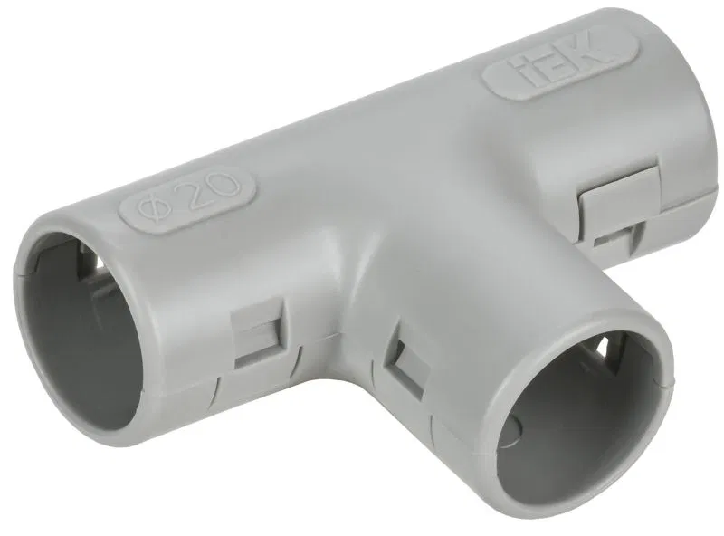 Тройник для жестких труб d20мм TIG-20 ELASTA IEK CTA10D-TIG20-K41-050