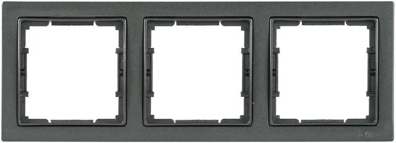 RU-3-BA 3-gang square frame BOLERO Q1 anthracite IEK