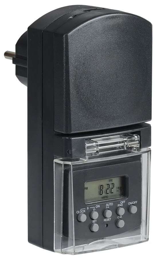 RTE-3 Electronic timer socket 1min 7 days 140 on/off 16A IP44 black IEK ERT-10-1-16-N-01-5-44-K01