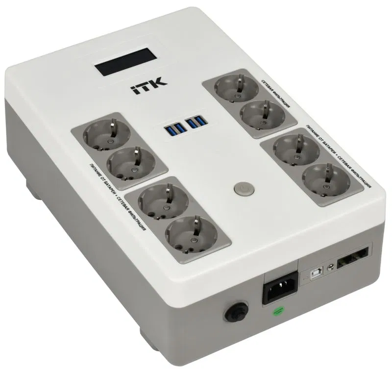 不间断电源 ITK ELECTRA ST8 800VA/480W LCD 含电池 1x9AH IEK EST8-800VA-1-001