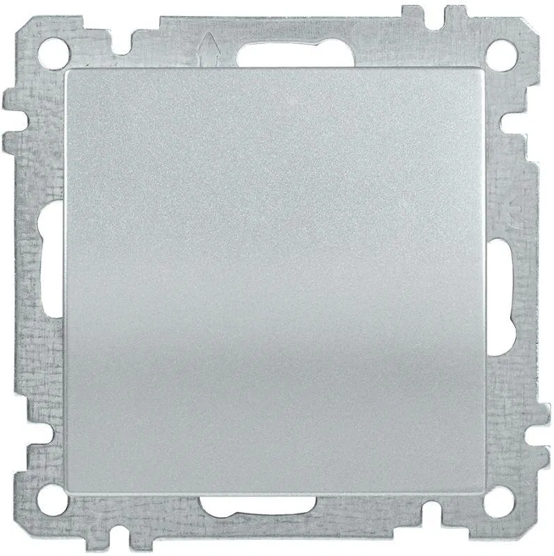 VS10-1-0-B Switch 1 gang 10A BOLERO silver IEK