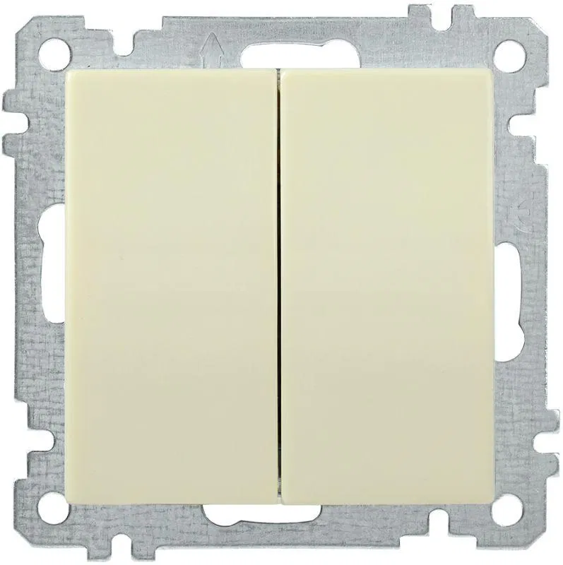 ВС10-2-0-Б BOLERO 双联开关 10A 奶油色 IEK