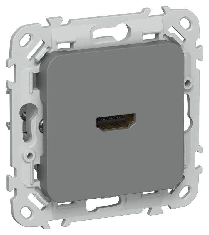 Розетка HDMI СП FLITE РШДМА-ФлМА механизм мокрый асфальт IEK FI-H10-K80