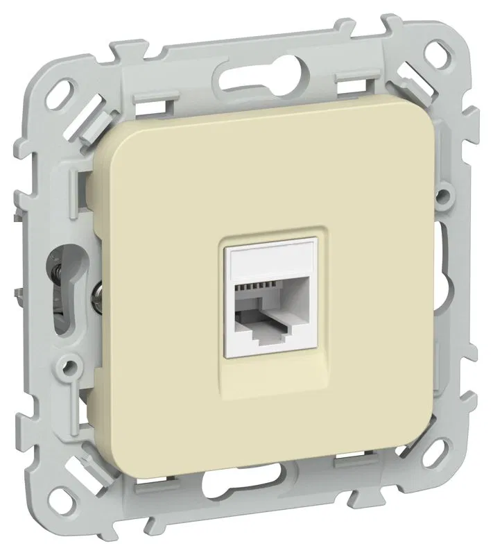 Розетка компьютерная СП FLITE РК5е-1-0-ФлН RJ45 кат.5E UTP механизм навахо IEK FI-K12-1-K87