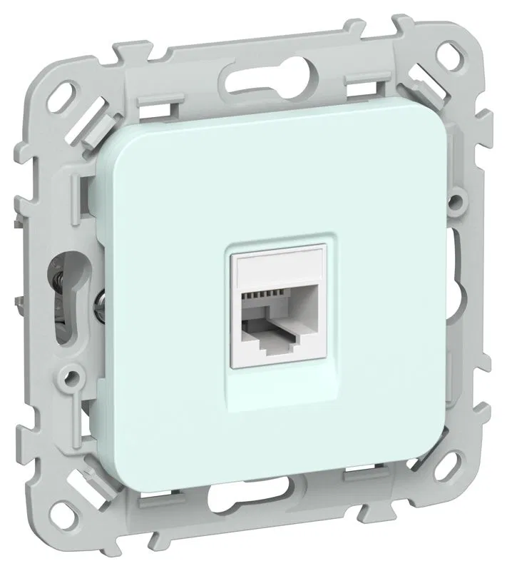 Розетка компьютерная СП FLITE РК5е-1-0-ФлХЛ RJ45 кат.5E UTP механизм холод. лед IEK FI-K12-1-K94