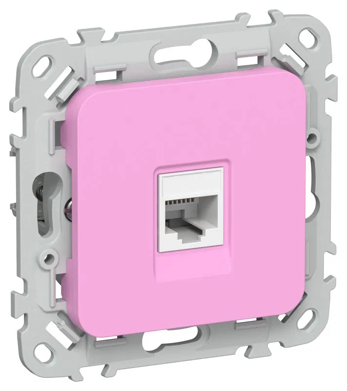 Розетка компьютерная СП FLITE РК5е-1-0-ФлПр RJ45 кат.5E UTP механизм пурпур. IEK FI-K12-1-K99