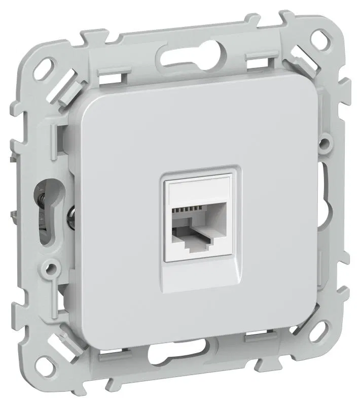 Розетка компьютерная СП FLITE РК6-1-0-ФлЖ RJ45 кат.6 UTP механизм жемчуж. IEK FI-K12-2-K36