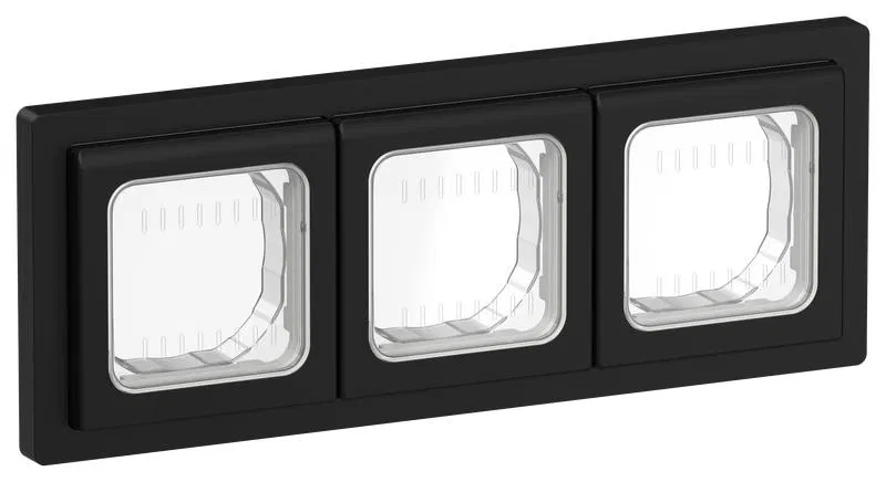 Рамка 3-м СП FLITE Рпро-3-55-ФлЧ IP55 черн. IEK FI-M30-32-55-K02