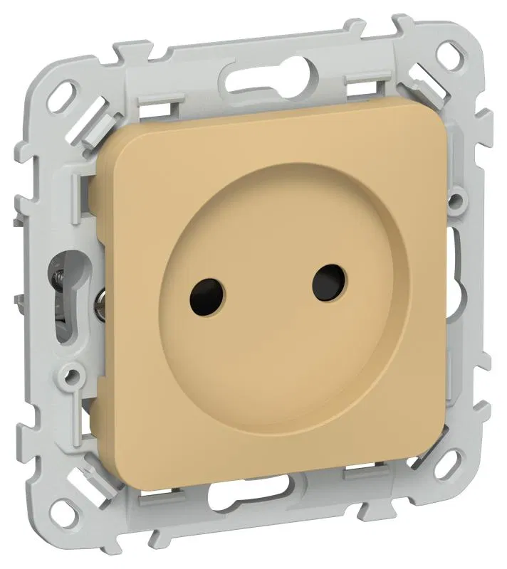Розетка СП FLITE РСш01-0-ФлШм 10А без заземл. с защ. шторками механизм шамуа IEK FI-R13-10-K89