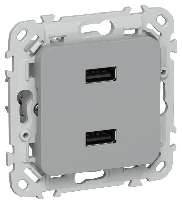 Розетка USB СП FLITE РЮ-2-ФлС AA 2.1А механизм сер. IEK FI-U21-D31-K03