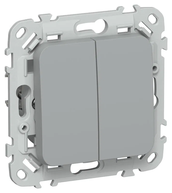 Выключатель 2-кл. СП FLITE ВС12-1-0-ФлС 10А механизм сер. IEK FI-V20-0-10-1-K03