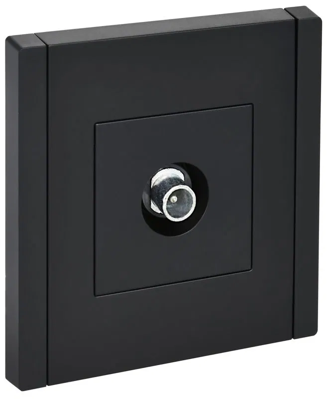 Розетка TV проходная FORTE&PIANO FP129 черн. IEK FP-A10-P-K02
