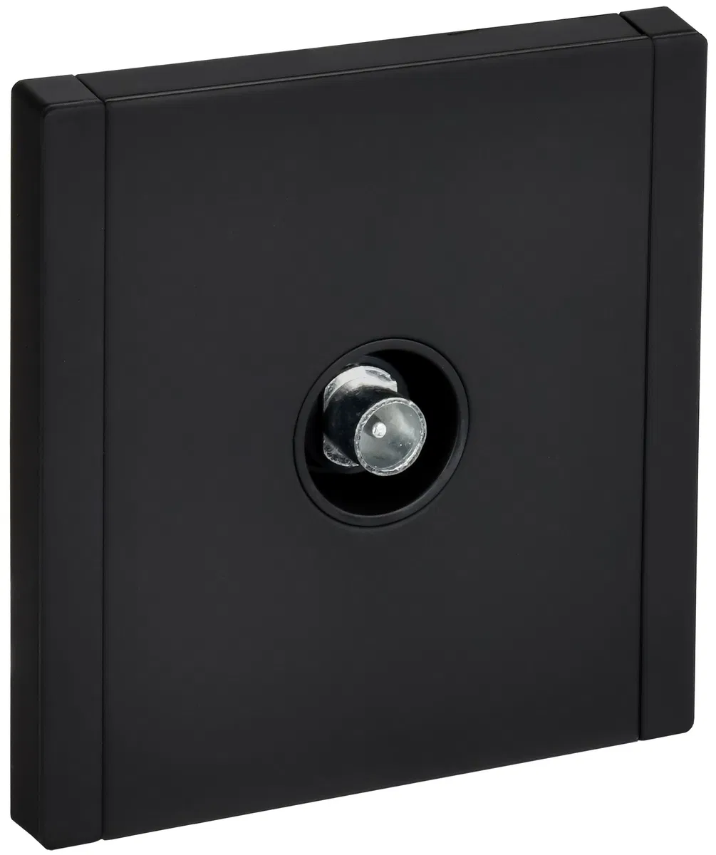 FORTE&PIANO Розетка TV проходная FP129M металл черный IEK FP-A10-P-M-K02