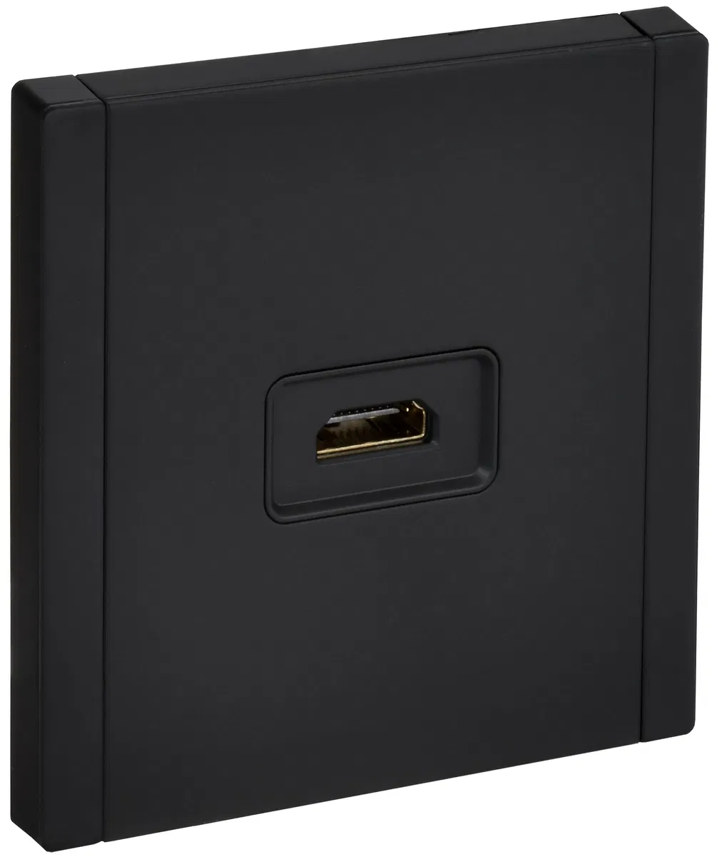 FORTE&PIANO HDMI socket FP140M metal black IEK FP-H10-M-K02